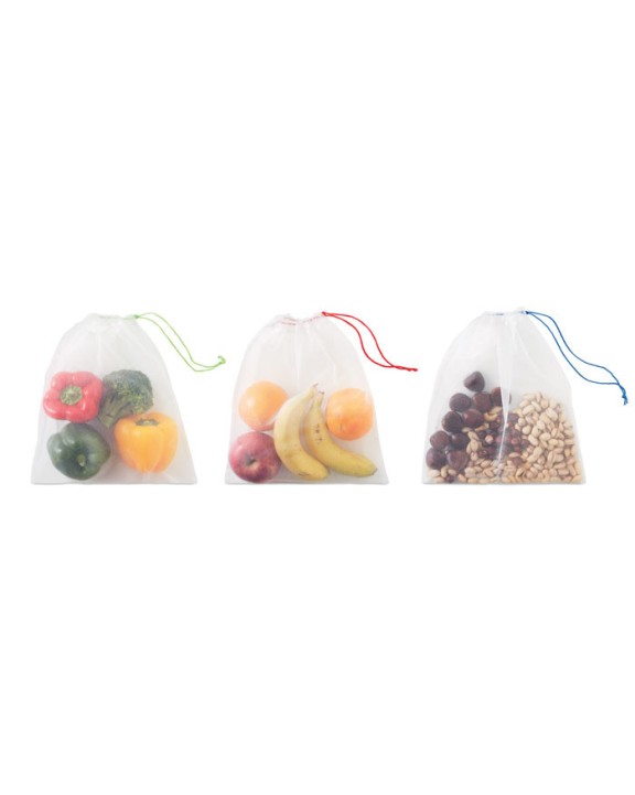 4DO Obst/Gemüsenetze 3teilig Taschen personalisierbar
