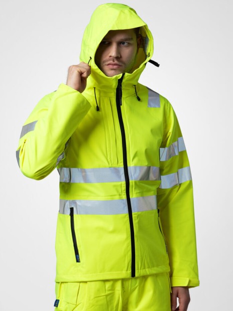 Softshells à personnaliser PROJOB 6450 VESTE SOFTSHELL CAPUCHE - EN ISO 20471 CLASSE 3/2 - EN343 3/3/X 