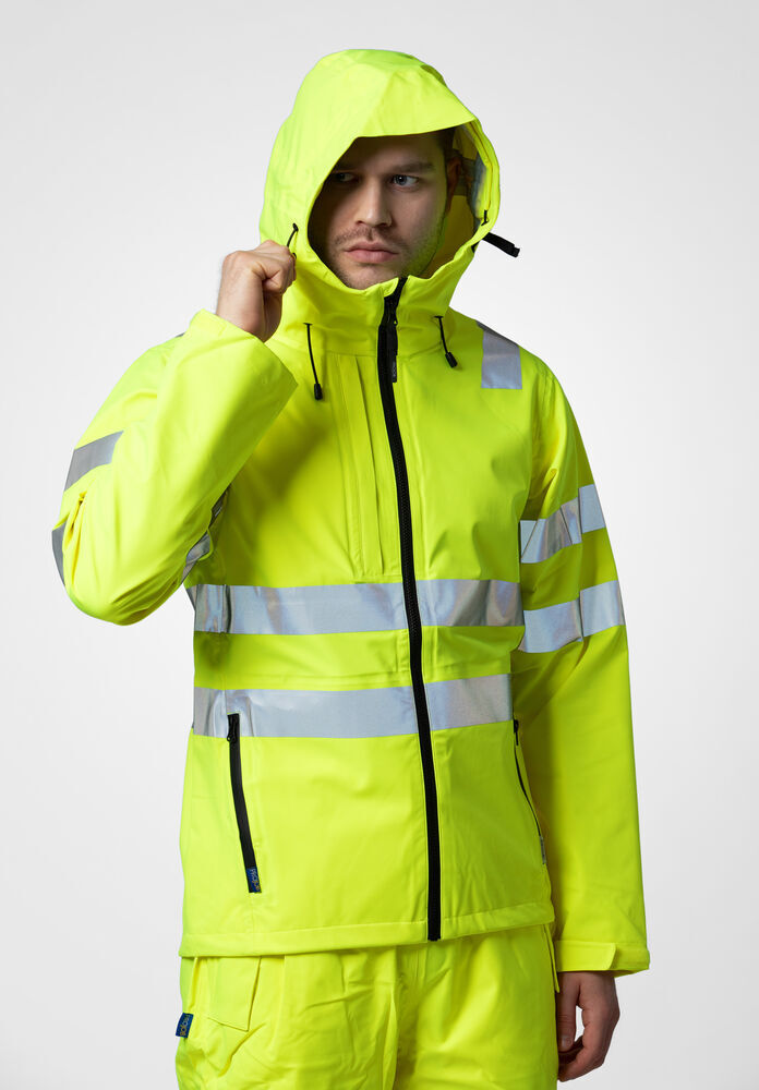 Softshells personnalisable PROJOB 6450 VESTE SOFTSHELL CAPUCHE - EN ISO 20471 CLASSE 3/2 - EN343 3/3/X