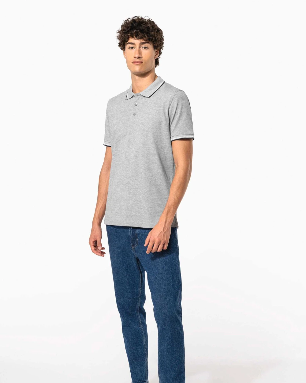 KARIBAN Herren Piqué Poloshirt Kurzarm Poloshirts personalisierbar