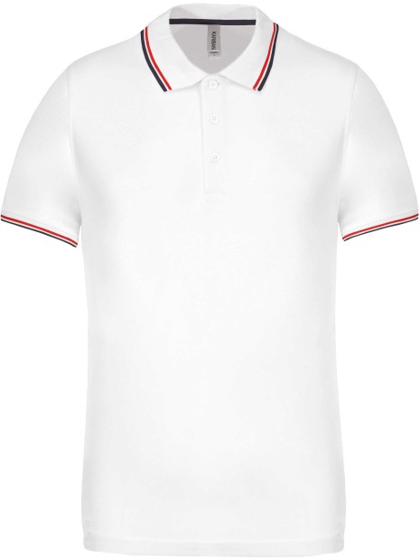 KARIBAN Polo maille piquée manches courtes homme /api/colors/7a92cd2d-10d2-40b4-928b-296bb7487506 personnalisable