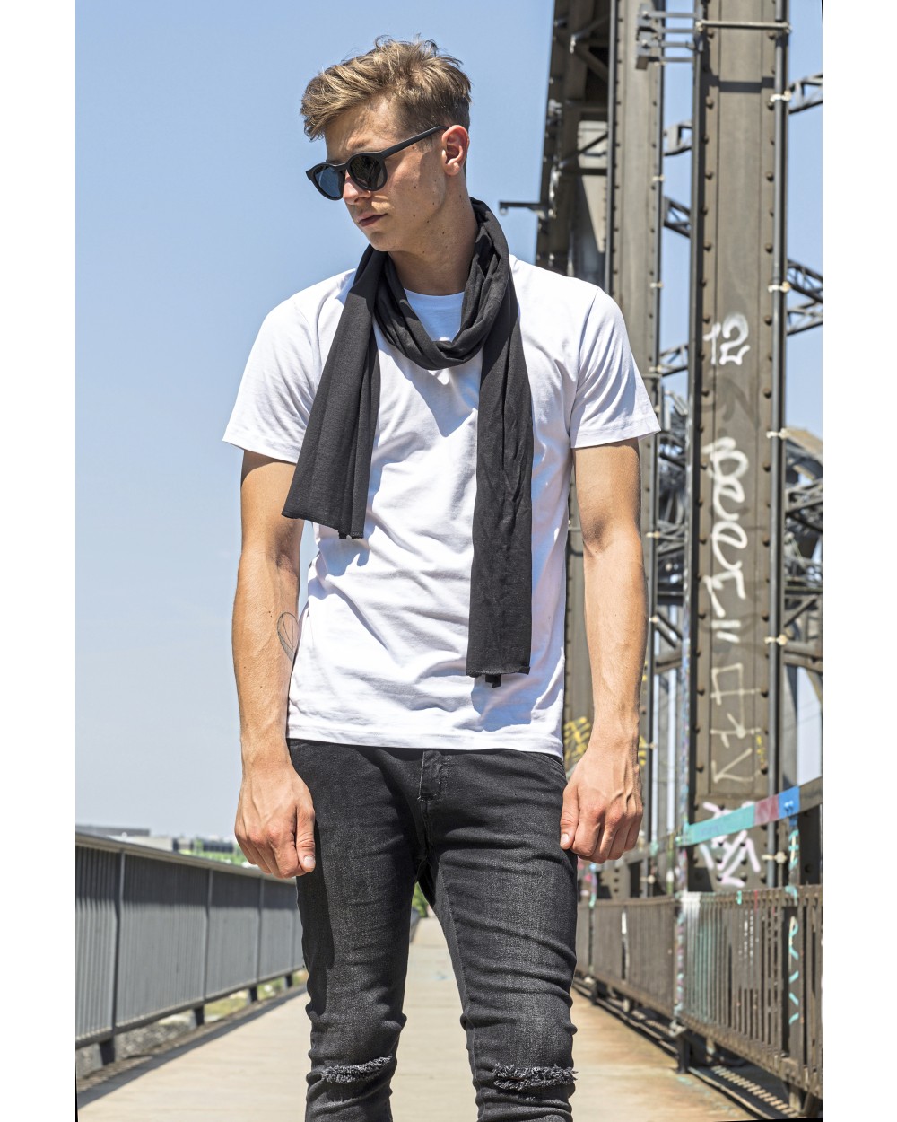 Sjaals BUILD YOUR BRAND Jersey Scarf voor bedrukking &amp; borduring