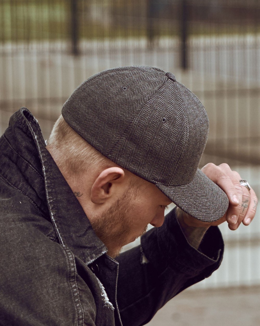 Casquettes personnalisable FLEXFIT HERRINGBONE MELANGE FLEXFIT CAP