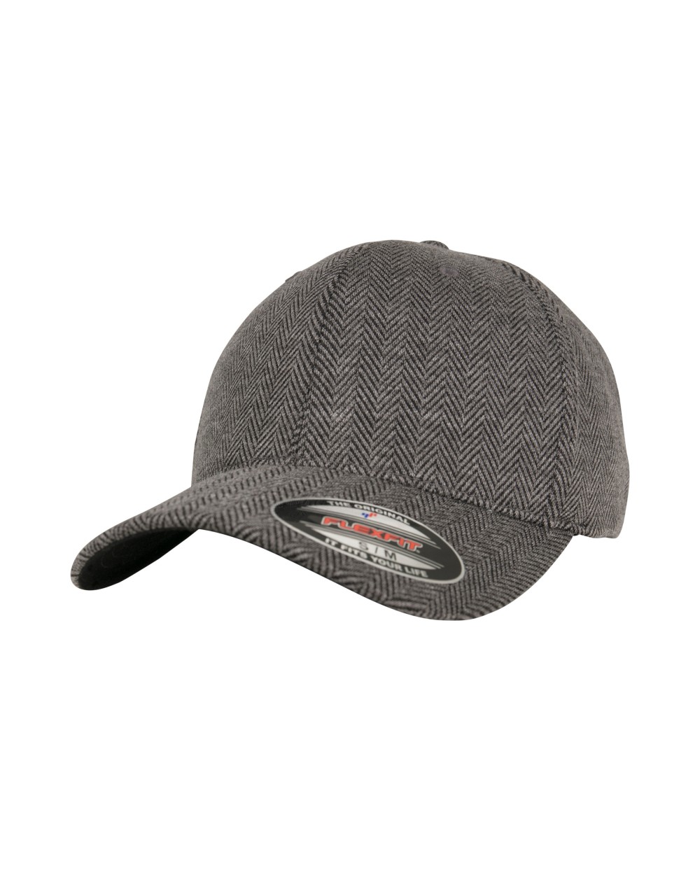 Petjes FLEXFIT HERRINGBONE MELANGE FLEXFIT CAP voor bedrukking &amp; borduring