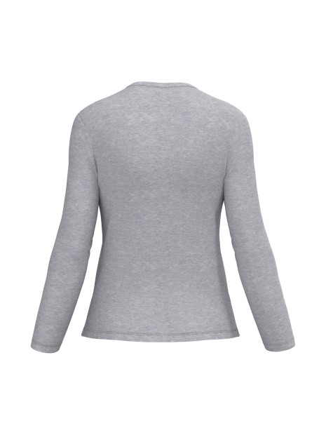 KARIBAN T-shirt col V manches longues femme /api/colors/a37ac46b-201c-43db-9085-8f3a99c04b1c personnalisable