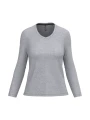 KARIBAN T-shirt col V manches longues femme /api/colors/a37ac46b-201c-43db-9085-8f3a99c04b1c personnalisable