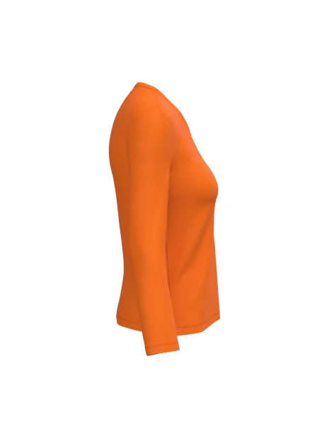 KARIBAN T-shirt col V manches longues femme /api/colors/d51260d5-b263-4200-988d-ee19f414959e personnalisable