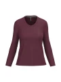 KARIBAN T-shirt col V manches longues femme /api/colors/3f4410b9-f80f-412a-9aa8-9260cc84003d personnalisable
