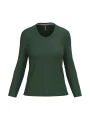 KARIBAN T-shirt col V manches longues femme /api/colors/04ff5422-733a-4283-80b4-be8cd0eba314 personnalisable