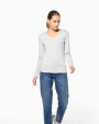 T-Shirts personnalisable Kariban T-shirt col V manches longues femme