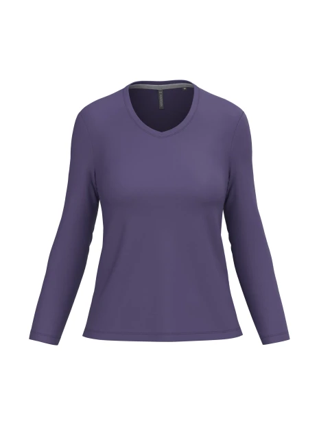 KARIBAN T-shirt col V manches longues femme /api/colors/f28ecd26-255e-4b18-a29c-08c2af1111d3 personnalisable