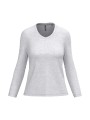KARIBAN T-shirt col V manches longues femme /api/colors/4a891c91-7426-40ec-9f86-8674f2899954 personnalisable