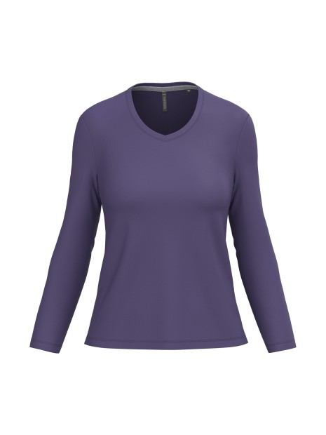 KARIBAN T-shirt col V manches longues femme /api/colors/f28ecd26-255e-4b18-a29c-08c2af1111d3 personnalisable