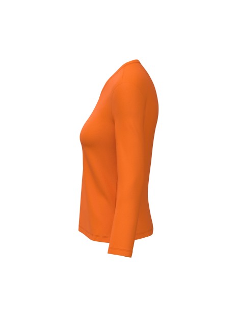 KARIBAN T-shirt col V manches longues femme /api/colors/d51260d5-b263-4200-988d-ee19f414959e personnalisable