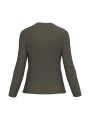 KARIBAN T-shirt col V manches longues femme /api/colors/7d4189a1-61a3-430b-83e5-a3a6fe159806 personnalisable