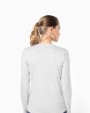 T-shirts KARIBAN Dames t-shirt V-hals lange mouwen voor bedrukking &amp; borduring