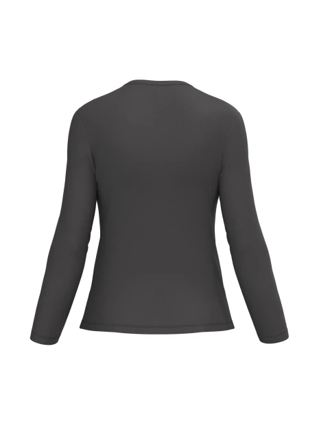 KARIBAN T-shirt col V manches longues femme /api/colors/3664e9be-231a-44a8-bacd-707b001b474c personnalisable