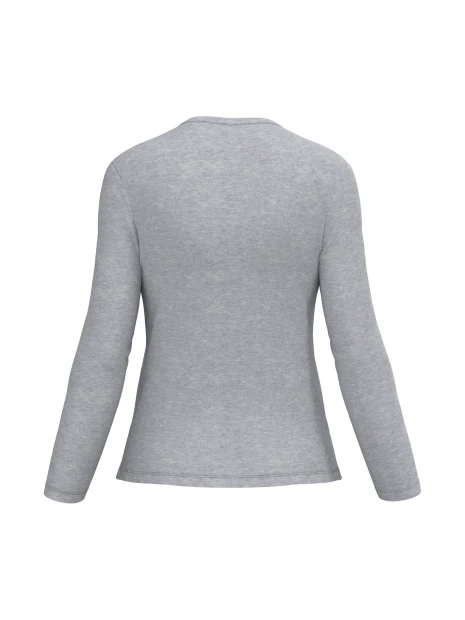 KARIBAN T-shirt col V manches longues femme /api/colors/a37ac46b-201c-43db-9085-8f3a99c04b1c personnalisable