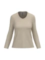 KARIBAN T-shirt col V manches longues femme /api/colors/1d539d1a-76f0-4132-93c4-8034fe18b1e9 personnalisable