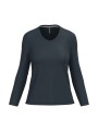KARIBAN T-shirt col V manches longues femme /api/colors/b68891a9-1d28-4f7a-8deb-775c45027afd personnalisable