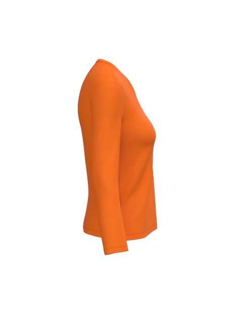 KARIBAN T-shirt col V manches longues femme /api/colors/d51260d5-b263-4200-988d-ee19f414959e personnalisable