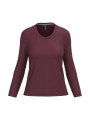KARIBAN T-shirt col V manches longues femme /api/colors/3f4410b9-f80f-412a-9aa8-9260cc84003d personnalisable