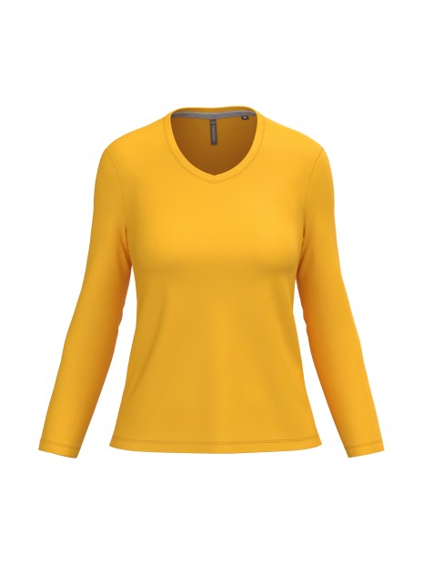 KARIBAN T-shirt col V manches longues femme /api/colors/ea0c172c-722e-46fc-acb7-2617a4097874 personnalisable