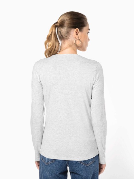 T-Shirts à personnaliser KARIBAN T-shirt col V manches longues femme 