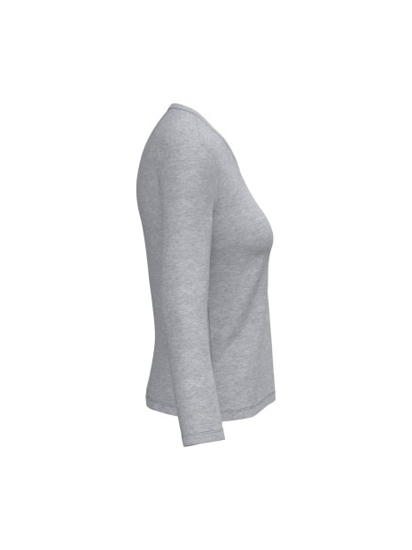 KARIBAN T-shirt col V manches longues femme /api/colors/a37ac46b-201c-43db-9085-8f3a99c04b1c personnalisable