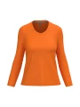 KARIBAN T-shirt col V manches longues femme /api/colors/d51260d5-b263-4200-988d-ee19f414959e personnalisable