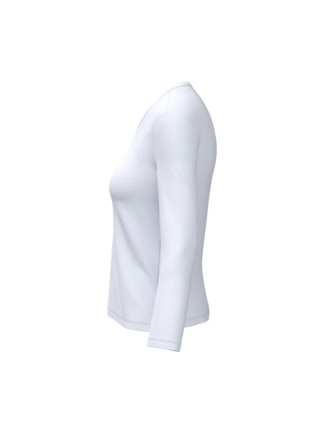 KARIBAN T-shirt col V manches longues femme /api/colors/7a92cd2d-10d2-40b4-928b-296bb7487506 personnalisable