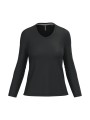 KARIBAN T-shirt col V manches longues femme /api/colors/b9fdad4a-5e94-45cb-8c03-c08b349b28c3 personnalisable