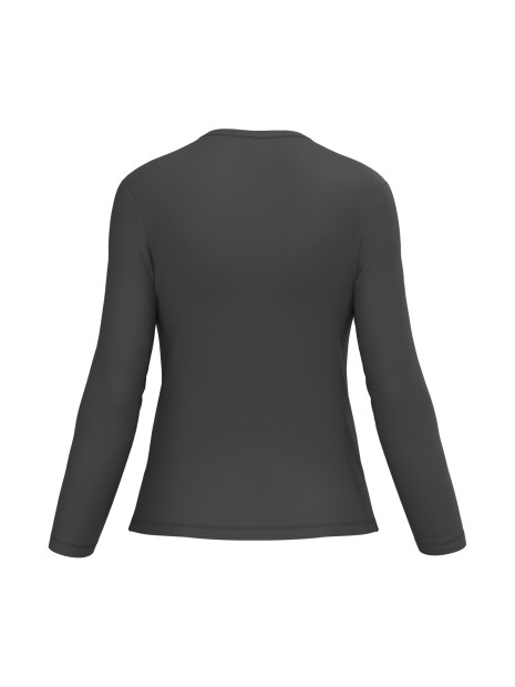 KARIBAN T-shirt col V manches longues femme /api/colors/3664e9be-231a-44a8-bacd-707b001b474c personnalisable