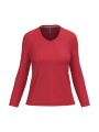 KARIBAN T-shirt col V manches longues femme /api/colors/c953313a-9c9d-493b-934e-ddcf8fada2ae personnalisable