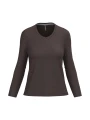 KARIBAN T-shirt col V manches longues femme /api/colors/b1e9730e-2307-4dc6-a97e-0dcccdb1ecfa personnalisable
