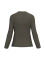 KARIBAN T-shirt col V manches longues femme /api/colors/7d4189a1-61a3-430b-83e5-a3a6fe159806 personnalisable