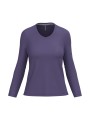 KARIBAN T-shirt col V manches longues femme /api/colors/f28ecd26-255e-4b18-a29c-08c2af1111d3 personnalisable