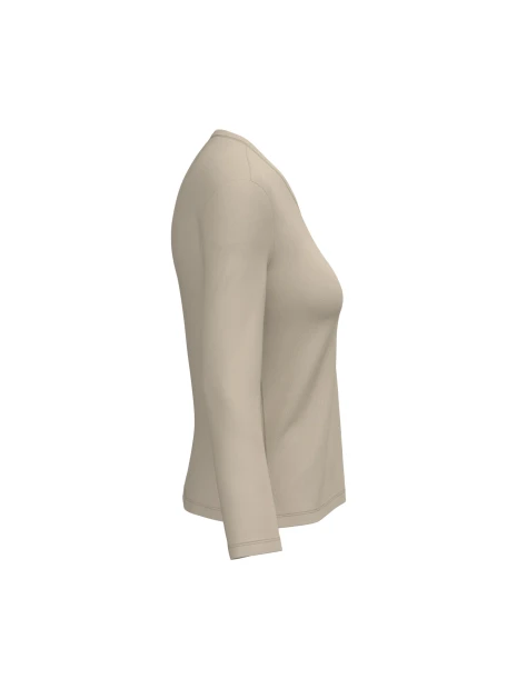 KARIBAN T-shirt col V manches longues femme /api/colors/1d539d1a-76f0-4132-93c4-8034fe18b1e9 personnalisable