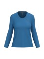 KARIBAN T-shirt col V manches longues femme /api/colors/68572561-1214-42b1-b94c-44fb780d37b4 personnalisable