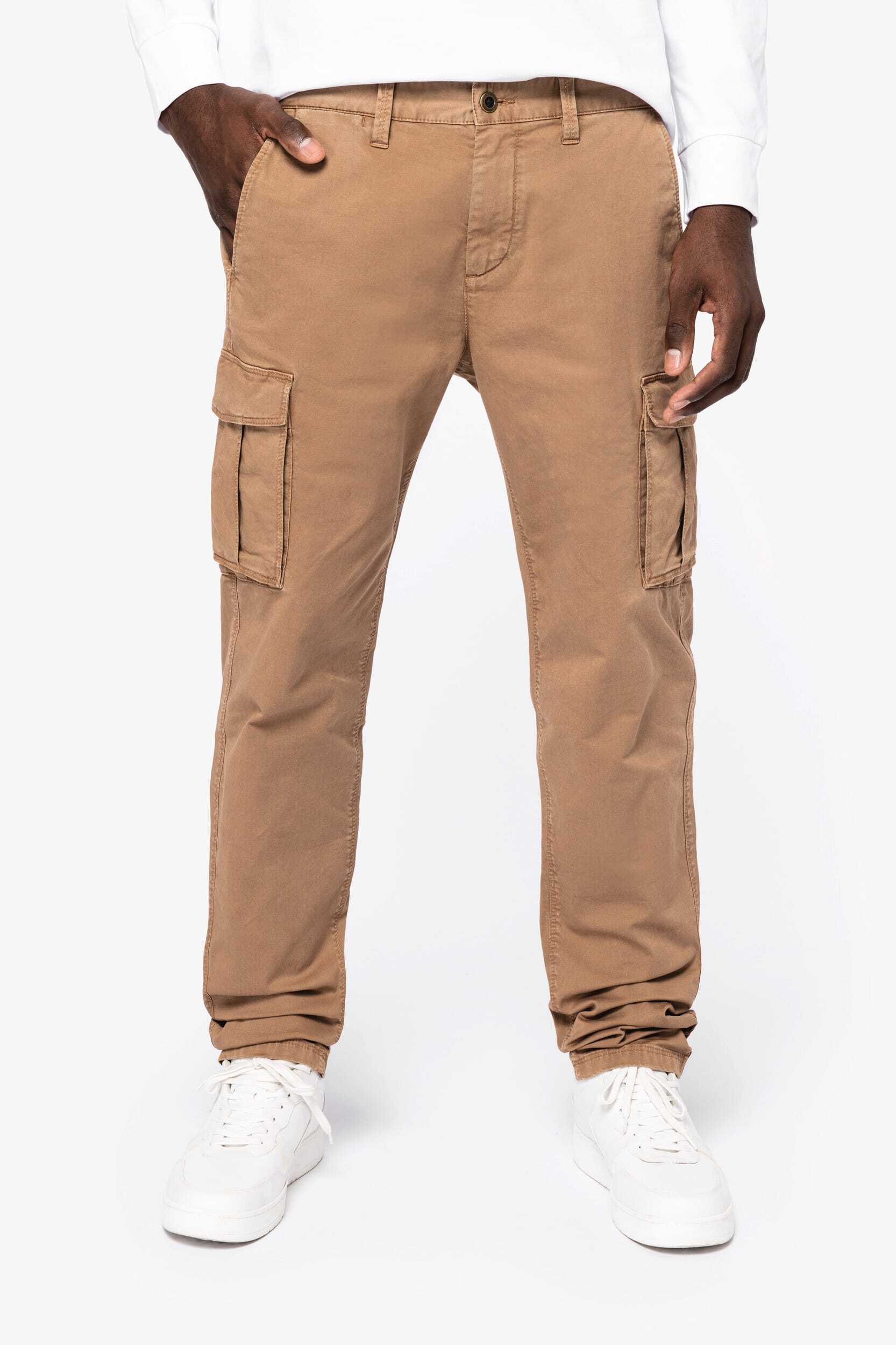 Pantalons personnalisable NATIVE SPIRIT Pantalon cargo écoresponsable délavé homme