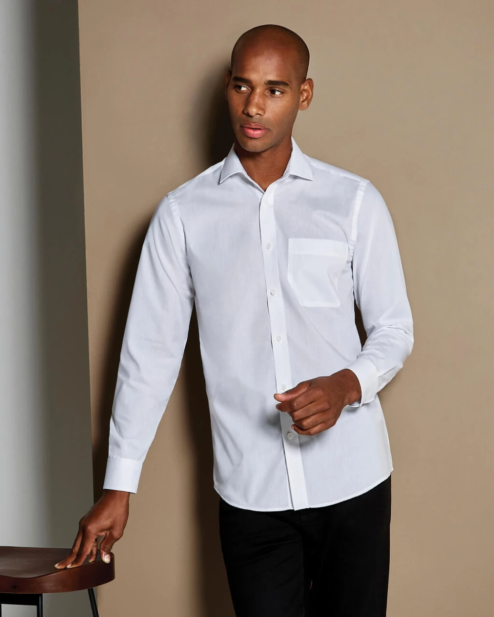 Hemden KUSTOM KIT Tailored Fit Poplin Shirt voor bedrukking &amp; borduring