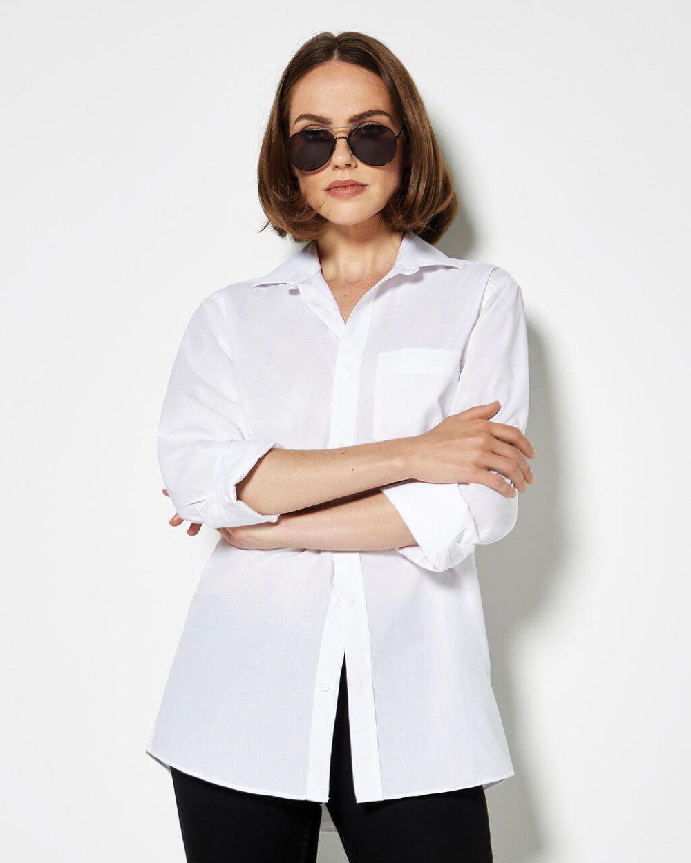 Hemden KUSTOM KIT Tailored Fit Poplin Shirt voor bedrukking &amp; borduring