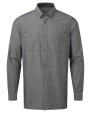 PREMIER Men`s Organic Chambray Fairtrade Long Sleeve Shirt Hemden personalisierbar