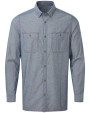 Hemden PREMIER Men`s Organic Chambray Fairtrade Long Sleeve Shirt voor bedrukking &amp; borduring