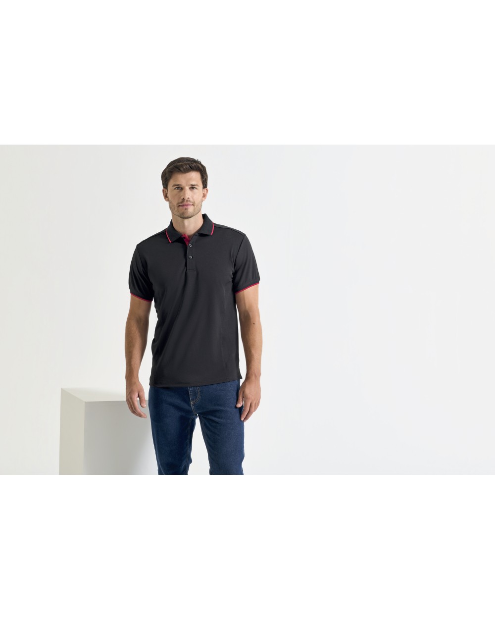 Polo's PREMIER Men`s Contrast Coolchecker® Polo voor bedrukking &amp; borduring