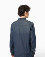 KARIBAN Herren denim-hemd langarm Hemden personalisierbar