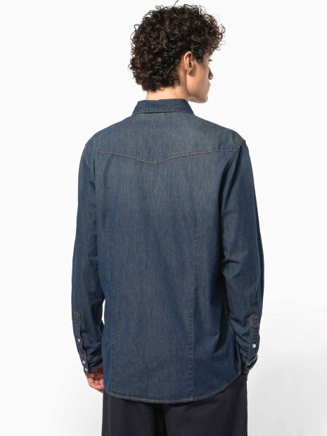 Chemises à personnaliser KARIBAN Chemise denim manches longues 