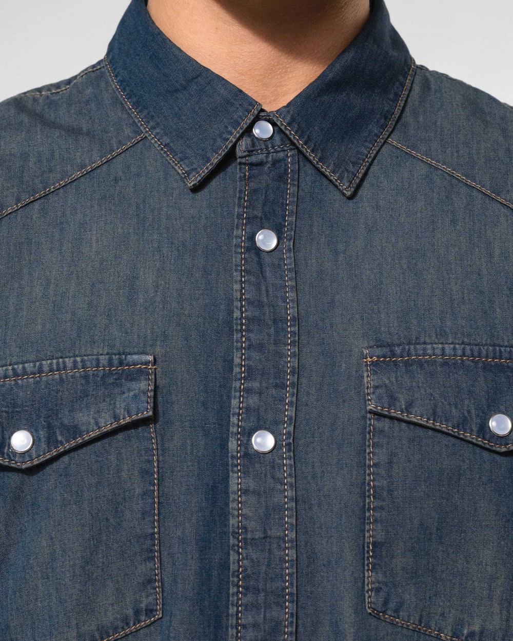 Chemises personnalisable KARIBAN Chemise denim manches longues