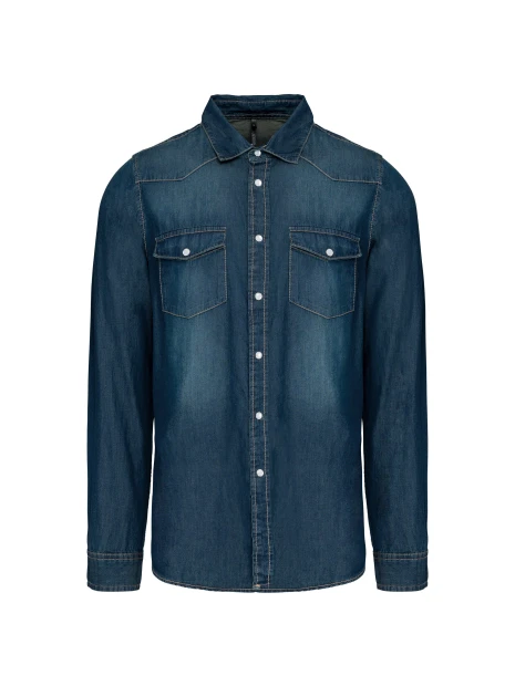KARIBAN Chemise denim manches longues /api/colors/1eed47ce-fb25-460d-92da-4f2ee327e705 personnalisable