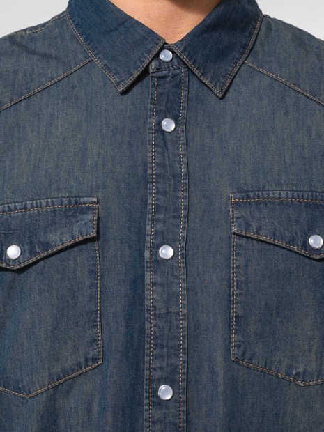 Chemises à personnaliser KARIBAN Chemise denim manches longues 